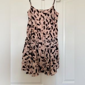 Banana Republic Size M Pink Ruffle dress, sleeveless.